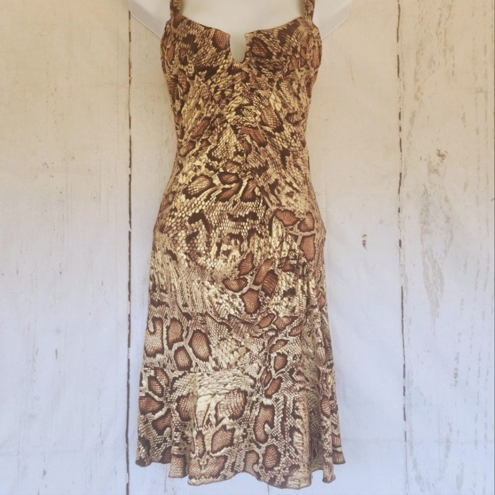 Bebe | Dress | Bebe Snakeskin Dress | Bebe Mini Dress